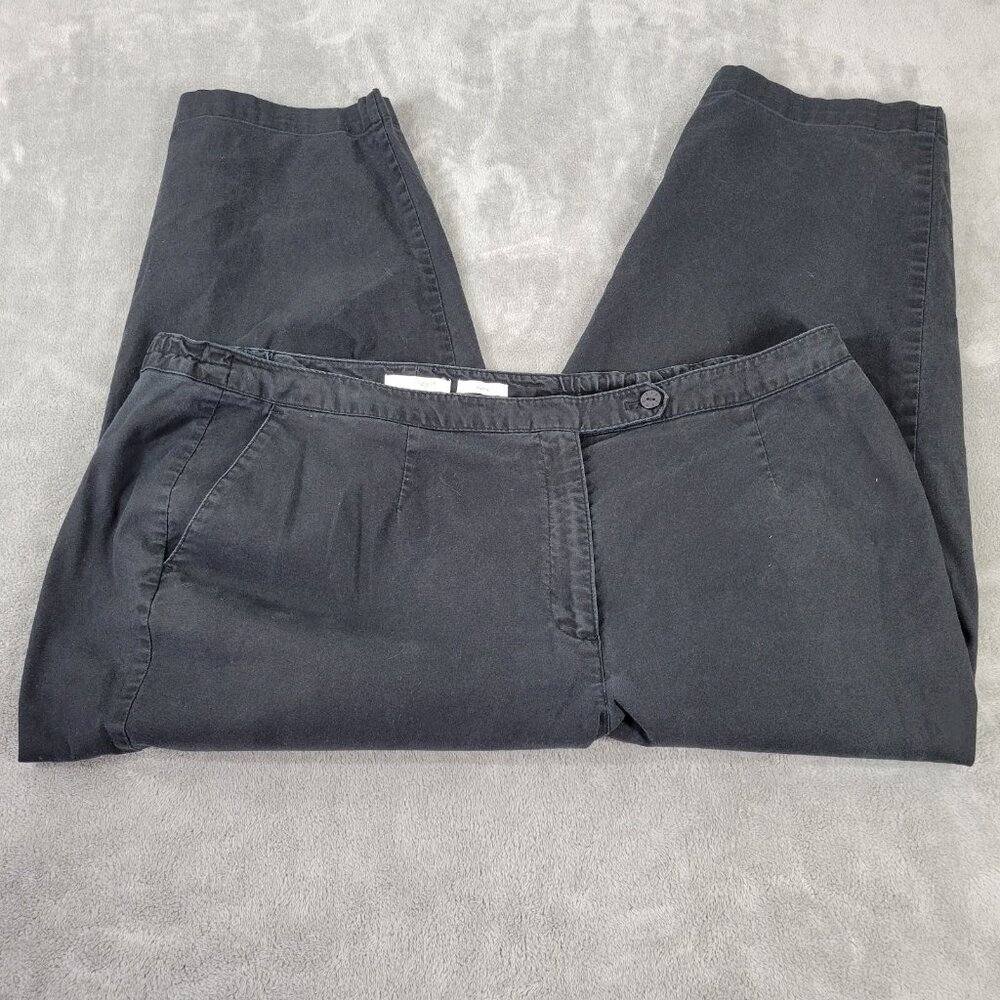 Liz Golf Claiborne Women's Plus 20W Black Capri Pants Straight Leg Audra CAP51E